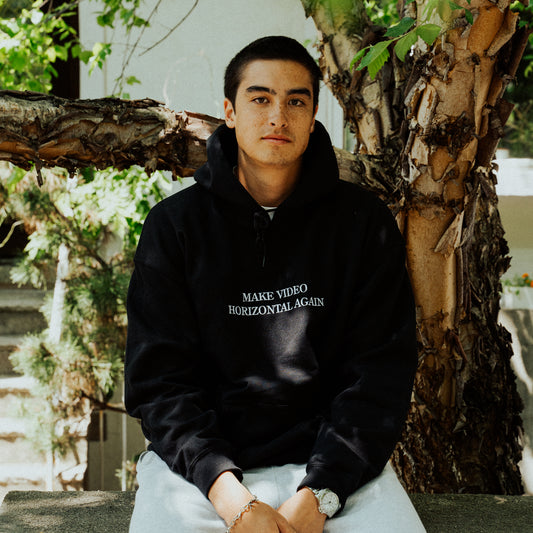 "Make Video Horizontal Again" Hoodie - Black